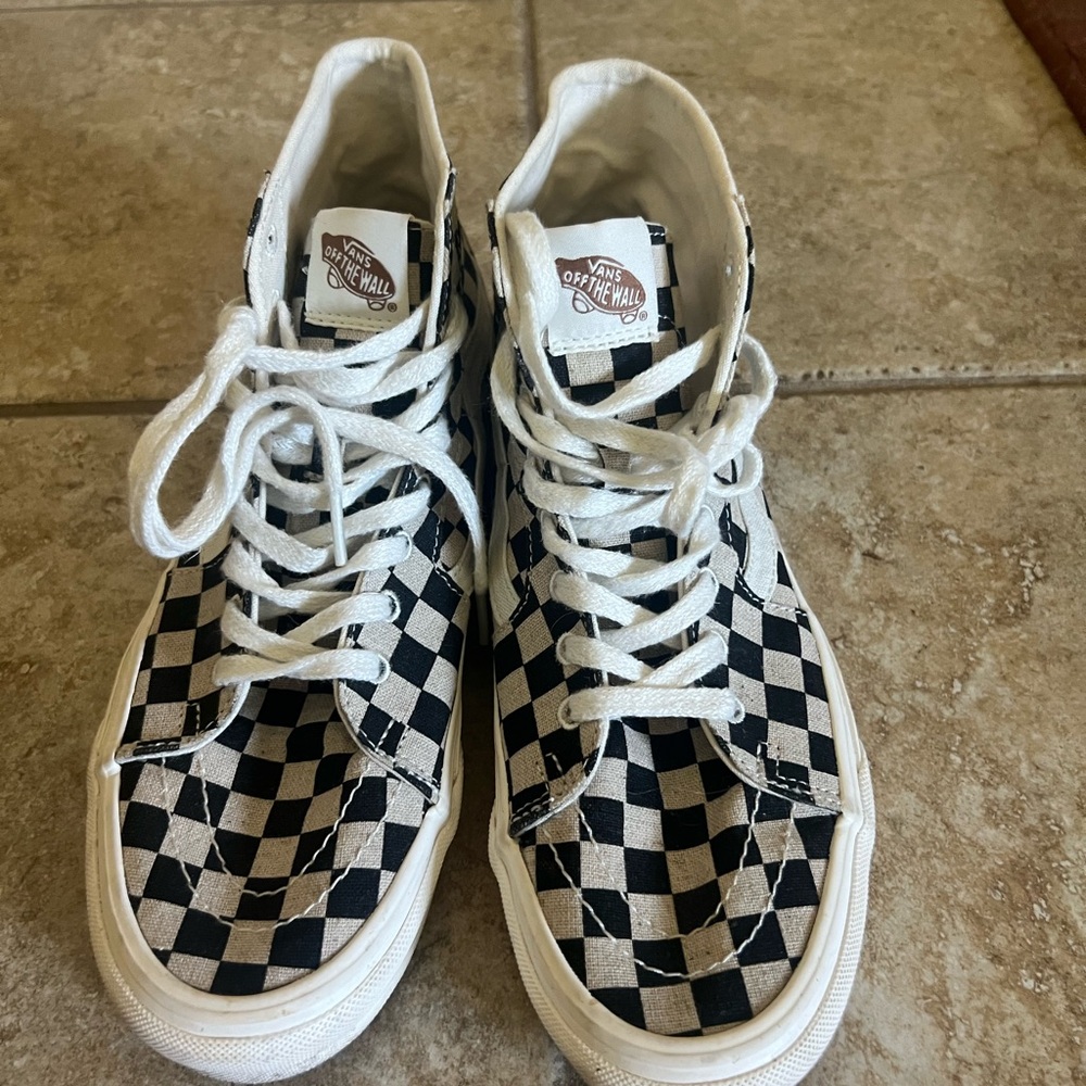 Vans Black and White Checkered Sneakers